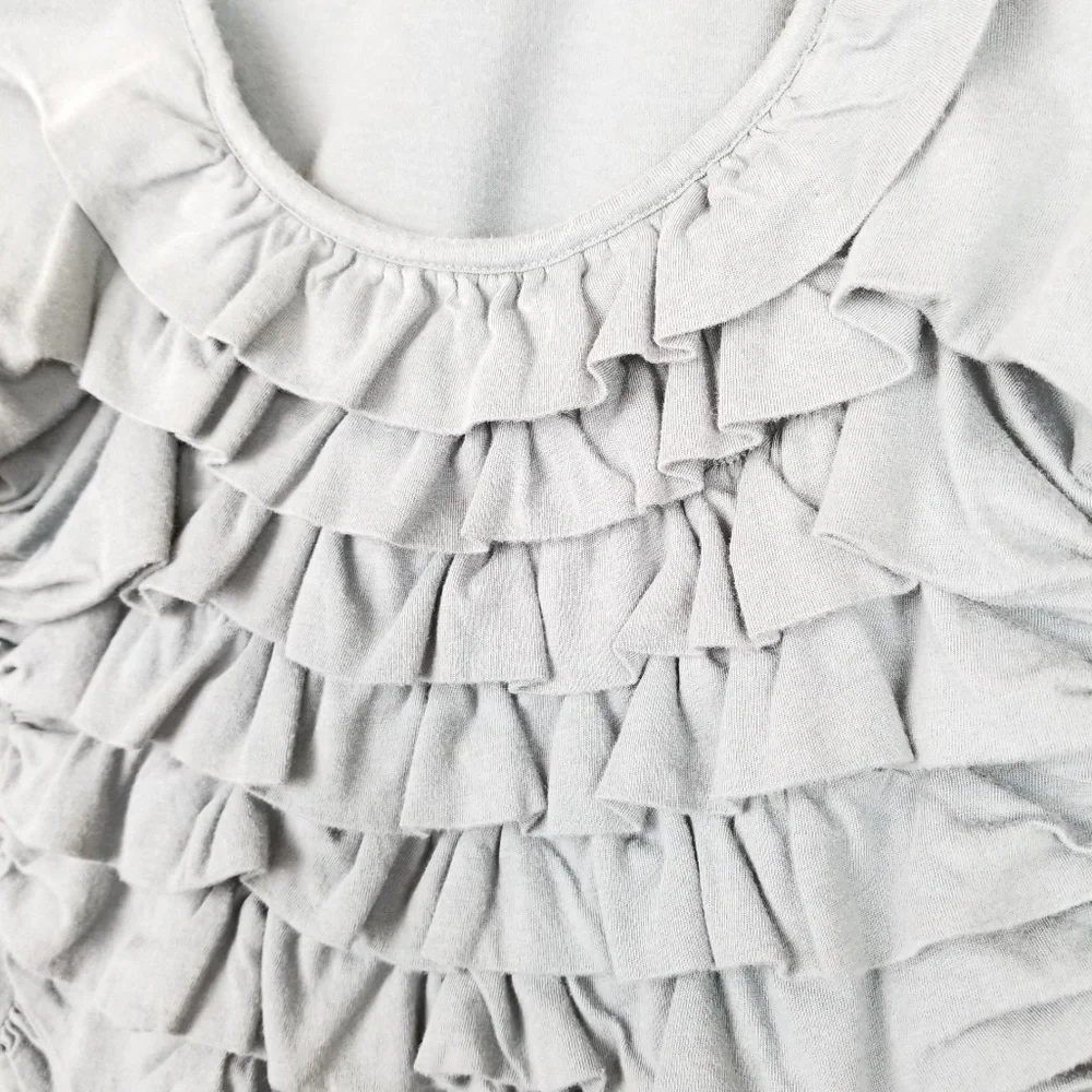 Anthropologie Blue Ruffled Blouse - Picture 4 of 8